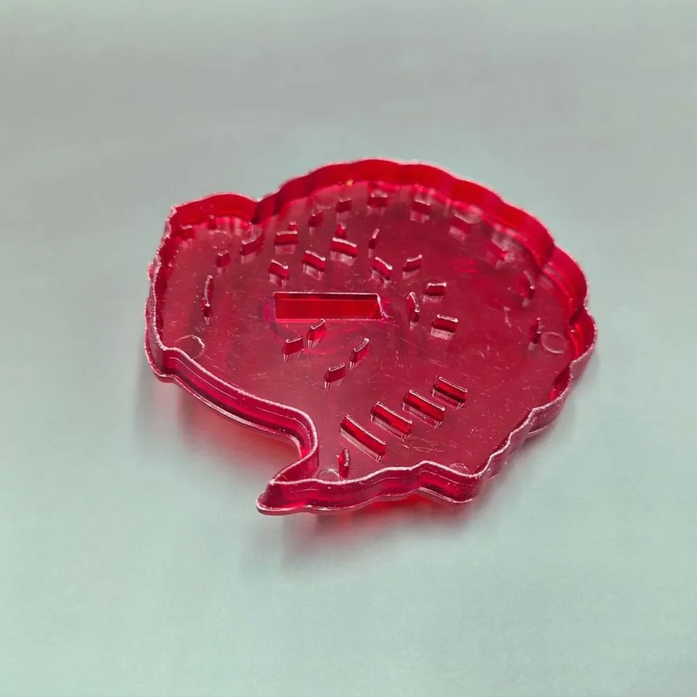 Vtg HRM Made in USA Red Plastic Holiday Cookie Cutter Lot Valentine Halloween